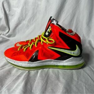 Size 13 LeBron 10 “bright crimson”